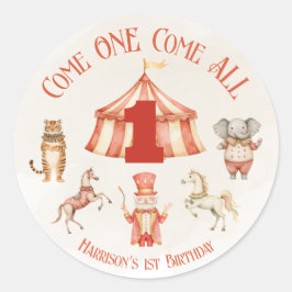 Circus animal runder aufkleber