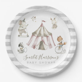 Circus Animals Baby Dusche Pappteller