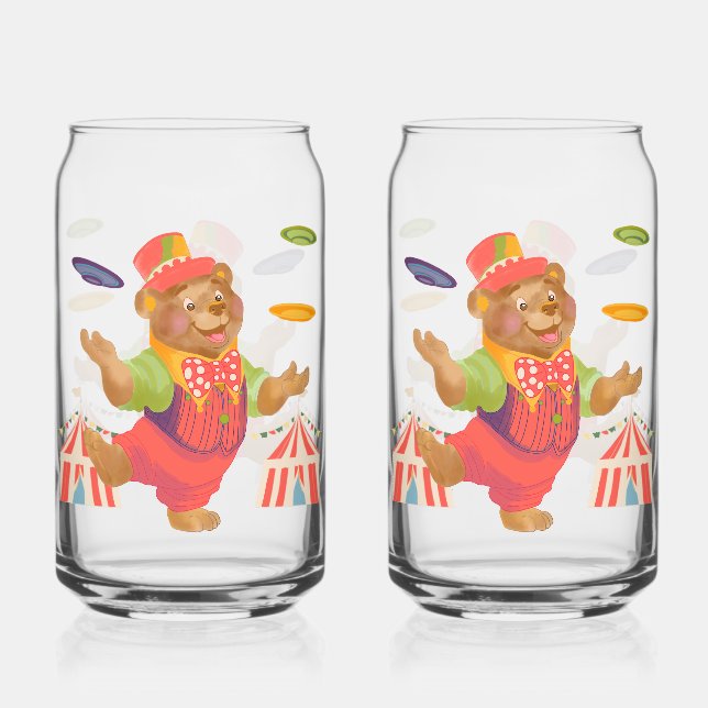 Circus Bear Soda Glass Dosenglas (Vorderseite)