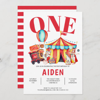Circus Big 1. Geburtstag Einladung