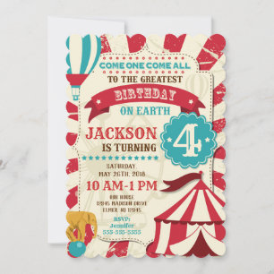 Circus Birthday Einladung Karneval Einladung