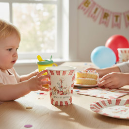 Circus Birthday Elephant Lion Juggler Watercolor  Pappbecher