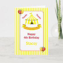 Circus Birthday Party Gelb