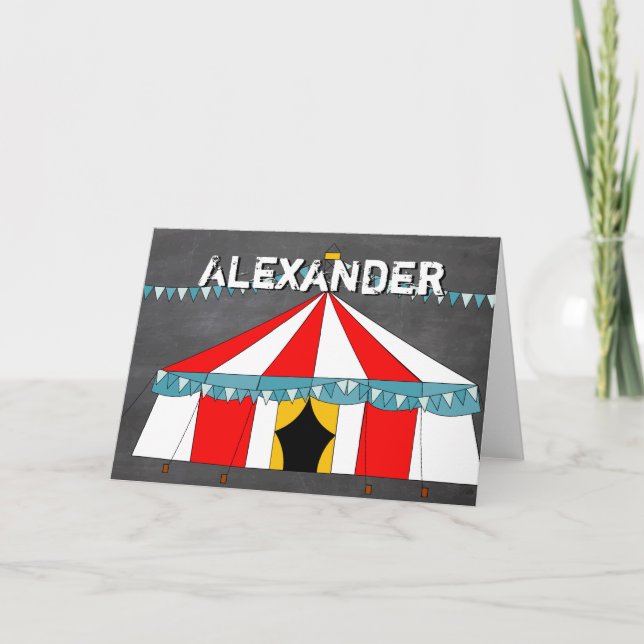 Circus Birthday Party Karte (Vorderseite)