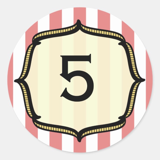Circus Birthday Sticker (Vorderseite)