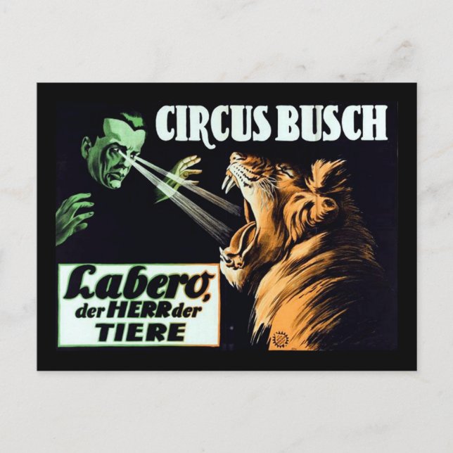 Circus Busch, Labero der Hypnotist Postkarte (Vorderseite)