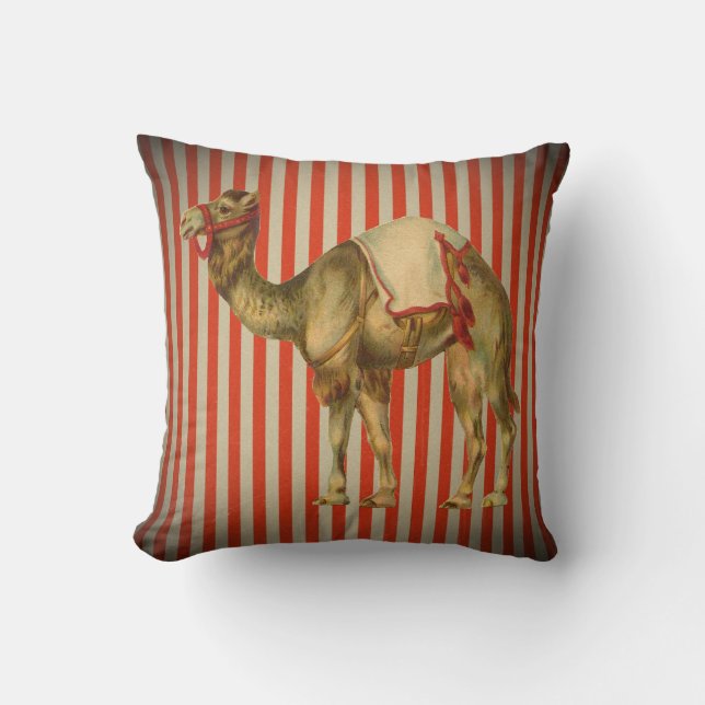 CIRCUS CAMEL VINTAG PILLOW KISSEN (Vorderseite)