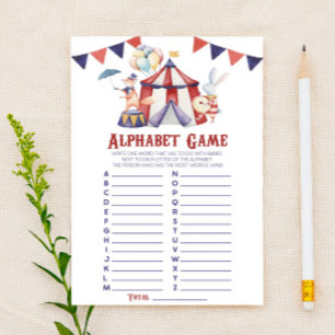 Circus Carnival Alphabet Baby Showspiel
