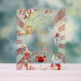 Circus Carnival Baby Shower Cards and Gifts Acrylschild