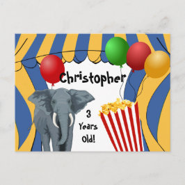 Circus Carnival Custom Geburtstag Ankündigungspostkarte