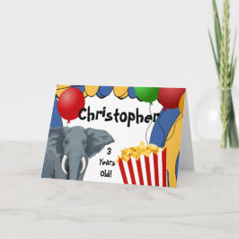 Circus Carnival Custom Geburtstag Karte