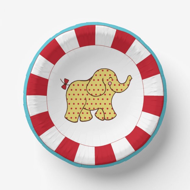 Circus Carnival Elephant Party Bowls Pappteller (Vorderseite)
