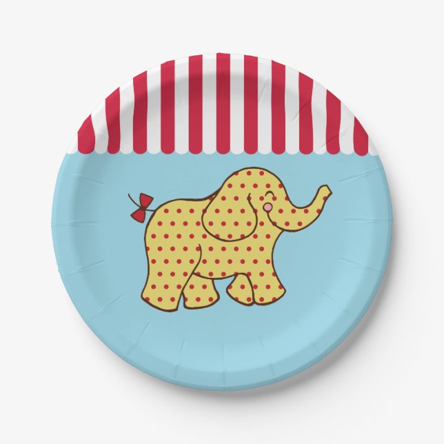 Circus Carnival Elephant Party Paper Teller (Vorderseite)
