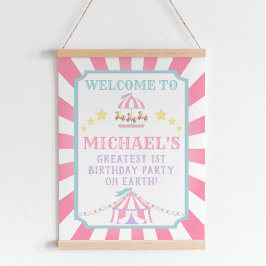 Circus Carnival Geburtstag Begrüßungszeichen Poster