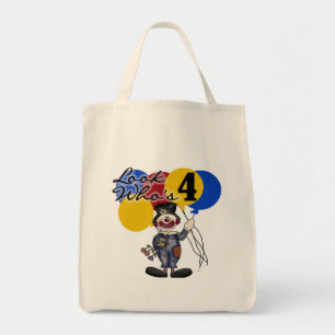Circus Clown, 4. Geburtstag, Hemden und Geschenke Tragetasche