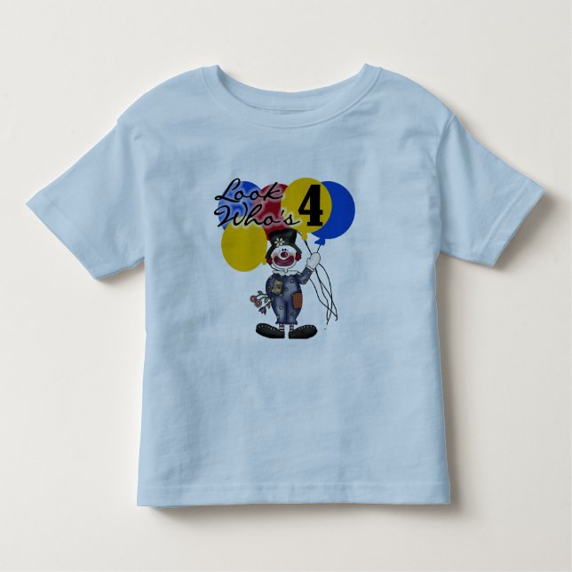 Circus Clown 4e Anniversaire Tshirts et cadeaux (Devant)