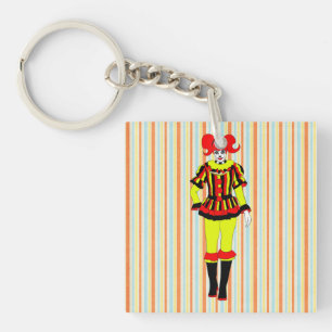 Circus Clown Frauenseitenshow Freak Horror Gothic  Schlüsselanhänger