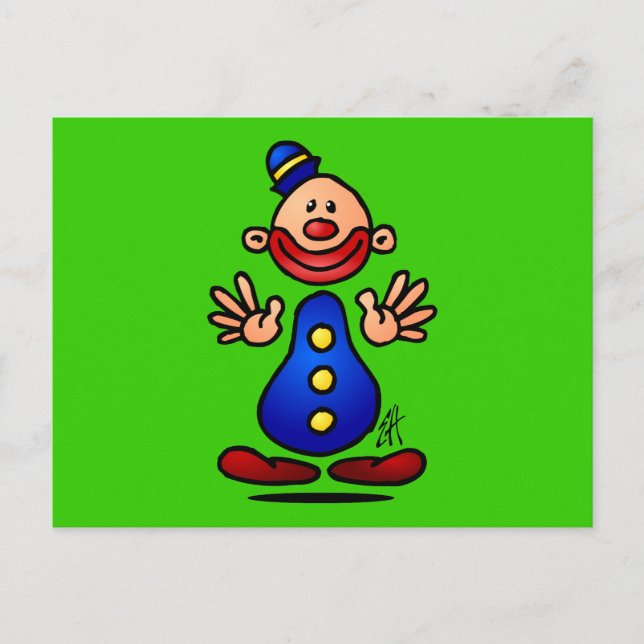 Circus Clown Postkarte (Vorderseite)