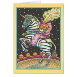CIRCUS DE COUCHER, ZEBRA GREETING CARD B