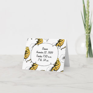 Circus Elephant Baby Boy Birth Stats Ankündigung