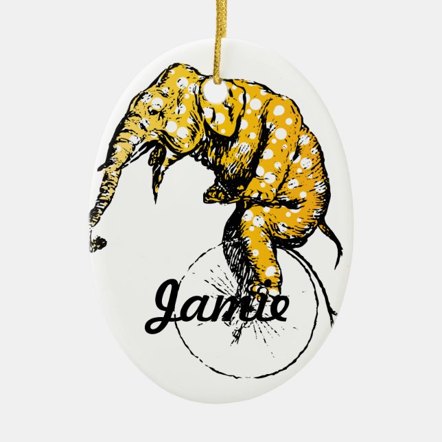 Circus Elephant Gifts Keramikornament (Vorne)