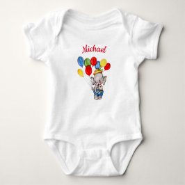Circus Elephant mit personalisiertem Namen Baby Strampler