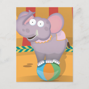Circus Elephant Postkarte