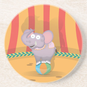 Circus Elephant Sandstein Untersetzer