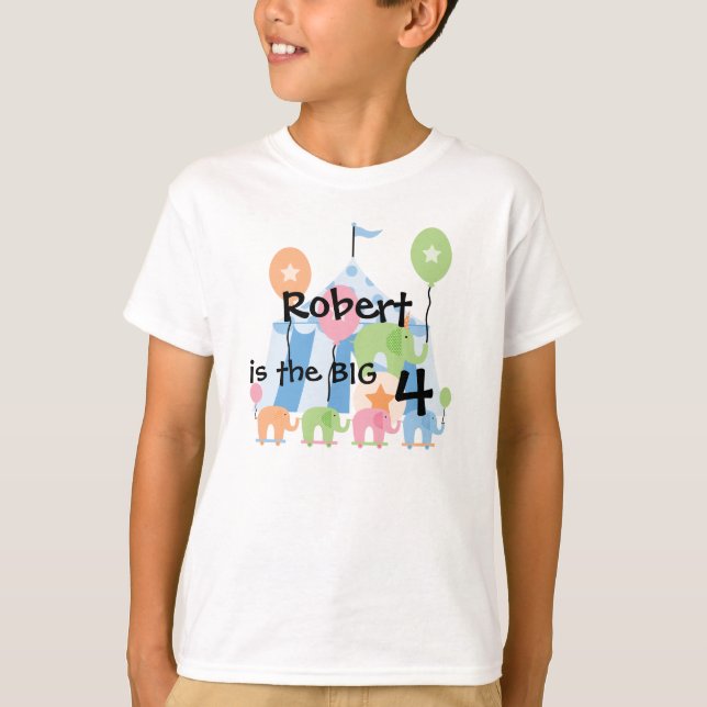 Circus Elephants Personnalisable T-shirt Anniversa (Devant)