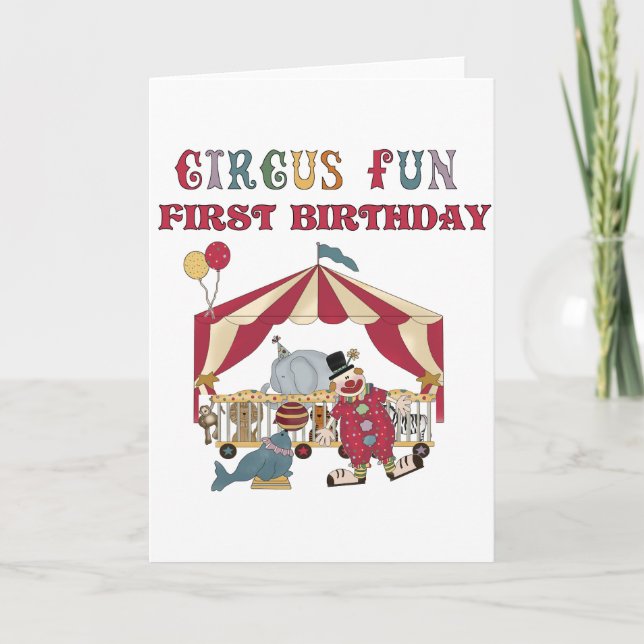Circus Erste Geburtstagsgeschenke und Geschenke Karte (Vorderseite)