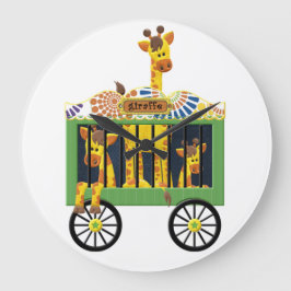 Circus Giraffe Große Wanduhr