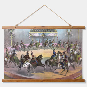 Circus Grand Finale, Circa 1872. Wandteppich Mit Holzrahmen