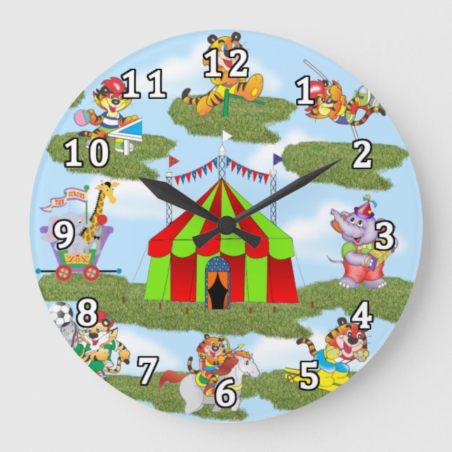 Circus Große Wanduhr (Vorderseite)