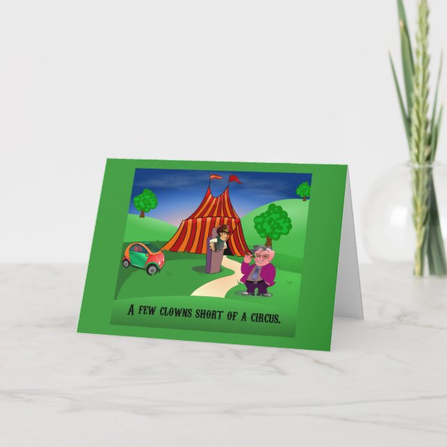 Circus Grußkarte Karte (Vorderseite)