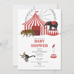 Circus Karneval Festival Thema Big Top Baby Dusche Einladung