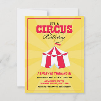 Circus Karneval Geburtstagsparty Einladung