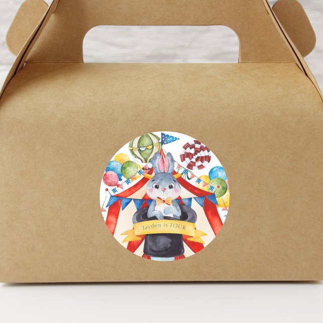 Circus Karneval Klassischer Rundsticker Runder Aufkleber (Von Creator hochgeladen)