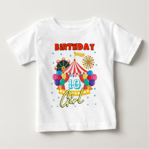 Circus Karneval Party Girl Theme Custom Baby T-shirt