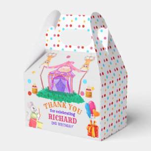 Circus Karneval Thema Farbenfrohe Geburtstagsparty Geschenkschachtel