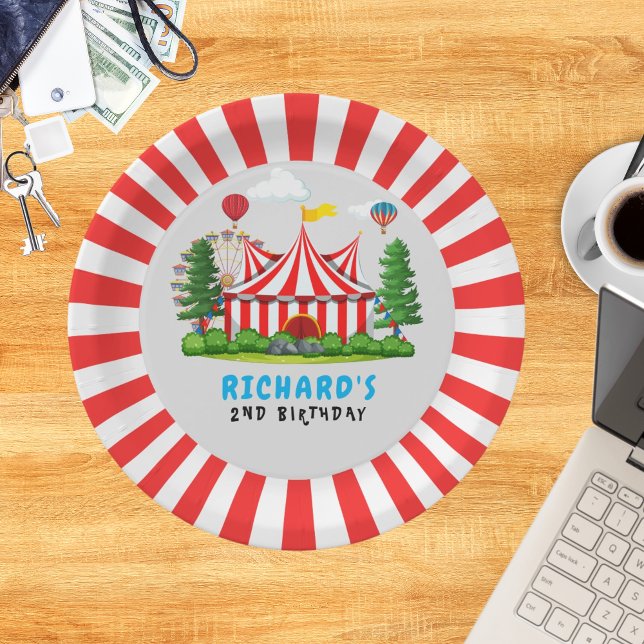 Circus Karneval Thema Geburtstagsparty Pappteller (Von Creator hochgeladen)