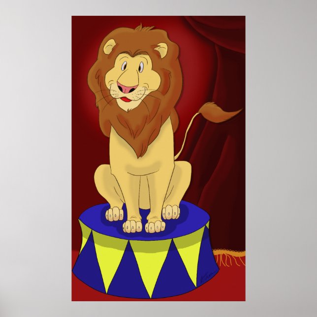 Circus Lion Poster Print (Vorne)