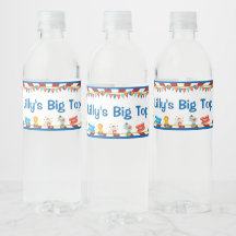 Circus Party Flaschen Labels Karneval Geburtstagsp