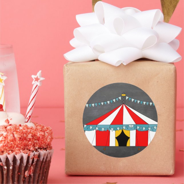 Circus Party Geschenke Runder Aufkleber (Party)