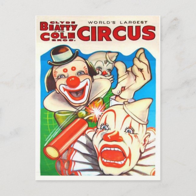 Circus Poster Postkarte (Vorderseite)