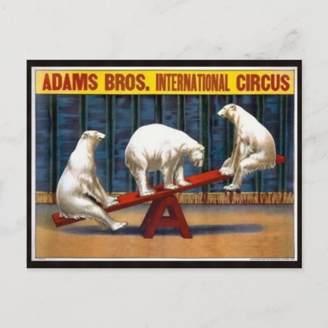 Circus Poster Postkarte (Vorderseite)