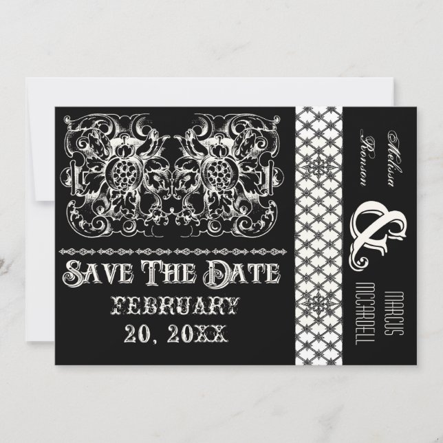 Circus Poster Style moderne Carte Noir & Blanc (Devant)