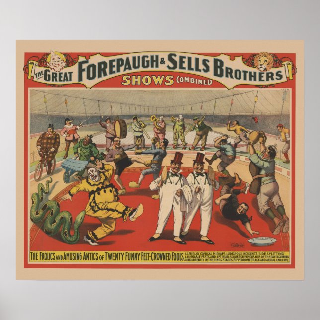 Circus Poster zeigt die erstaunliche Antik von Clo (Vorne)