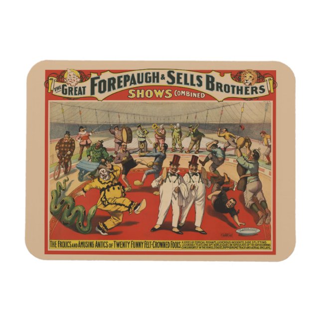 Circus Poster zeigt die erstaunliche Antik von Clo Magnet (Horizontal)
