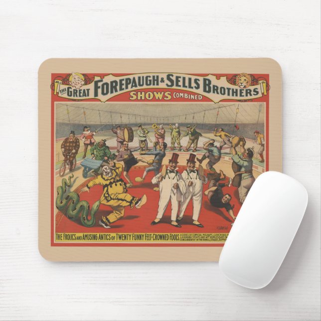 Circus Poster zeigt die erstaunliche Antik von Clo Mousepad (Mit Mouse)