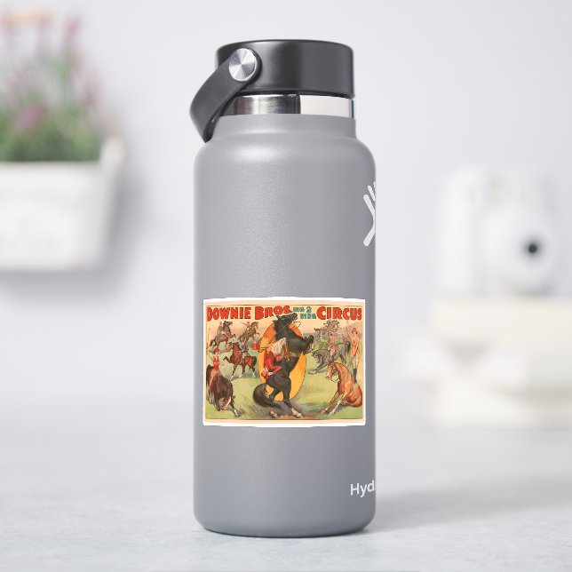 Circus Poster zeigt viele Pferde, die Stunts mache Aufkleber (HydroFlask)
